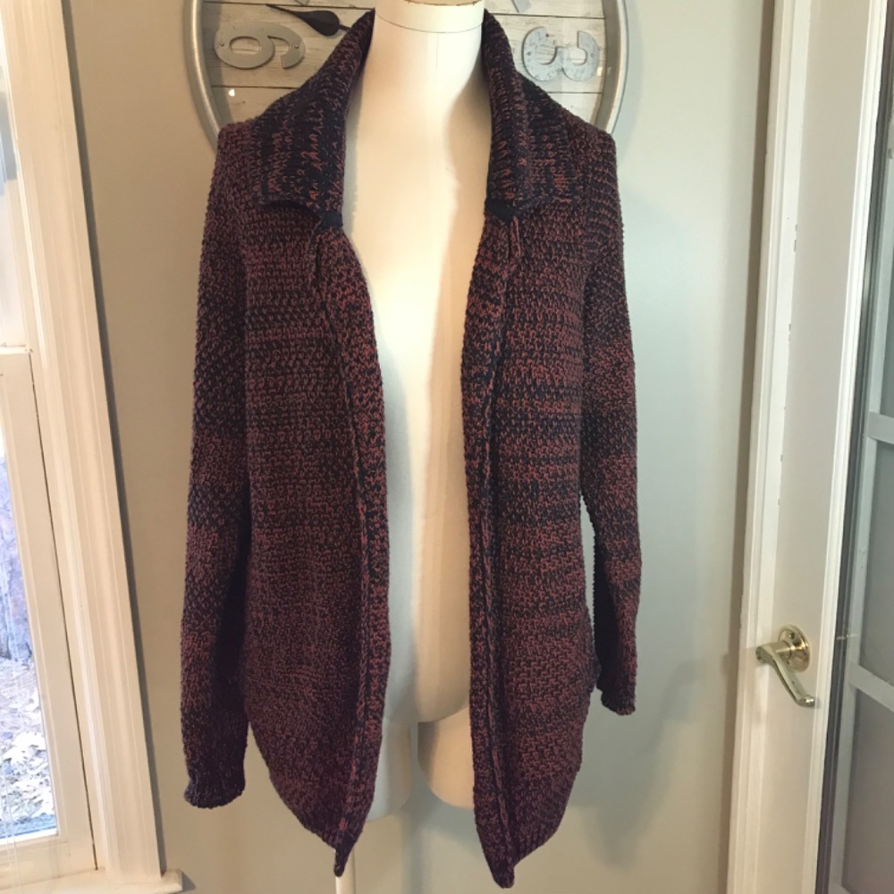 Orvis 100% cotton pockets marled cardigan sweater - Picture 6 of 16